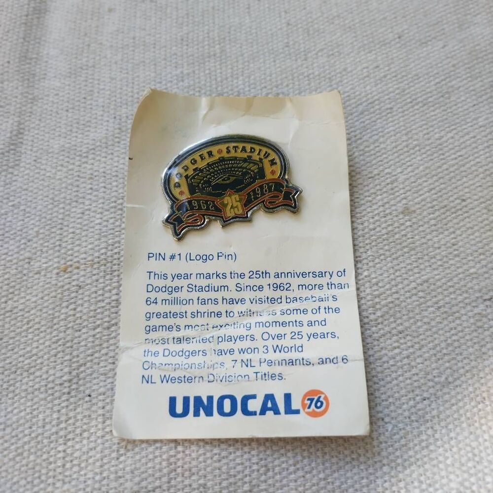 1987 Unocal 76 1 of 6 Dodgers Stadium Logo 25th Anniversary Commemorative limite